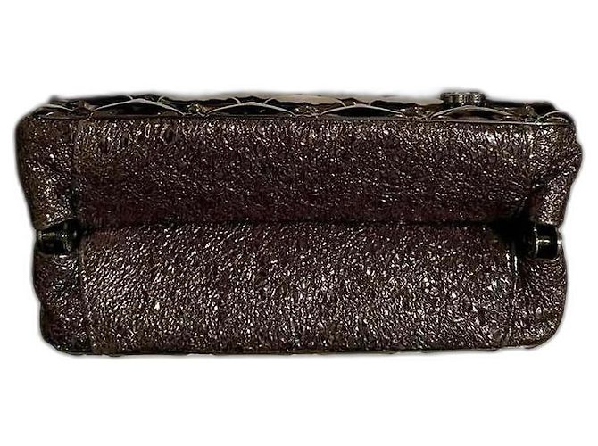 Chanel Moscow Lion Lederclutch Anthrazitgrau