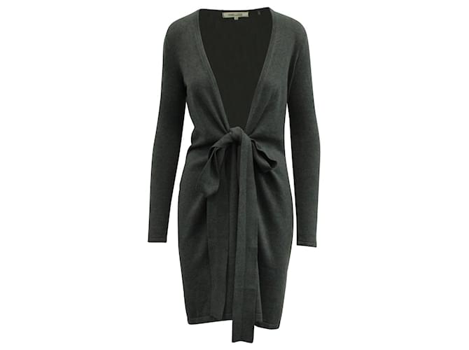 Diane von Furstenberg New Linda Wrap Dress in Grey Viscose Cellulose fibre  ref.591957