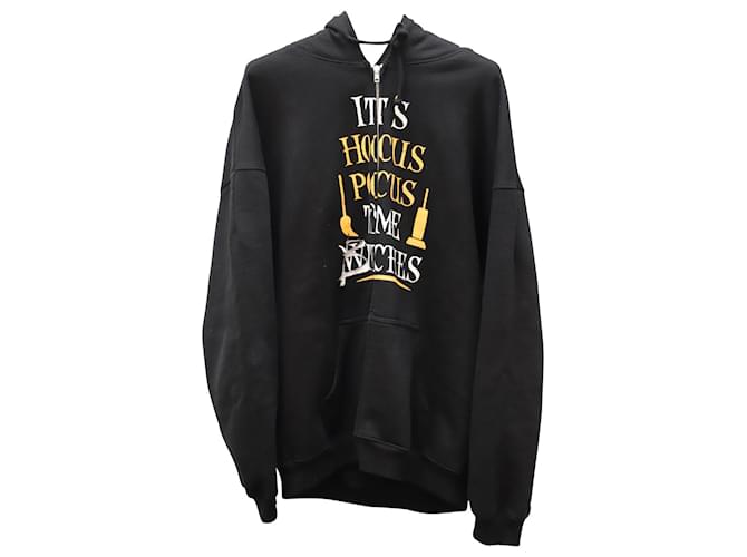 Vêtements Vetements Hocus Pocus Hooded Sweatshirt in Black Cotton  ref.591987