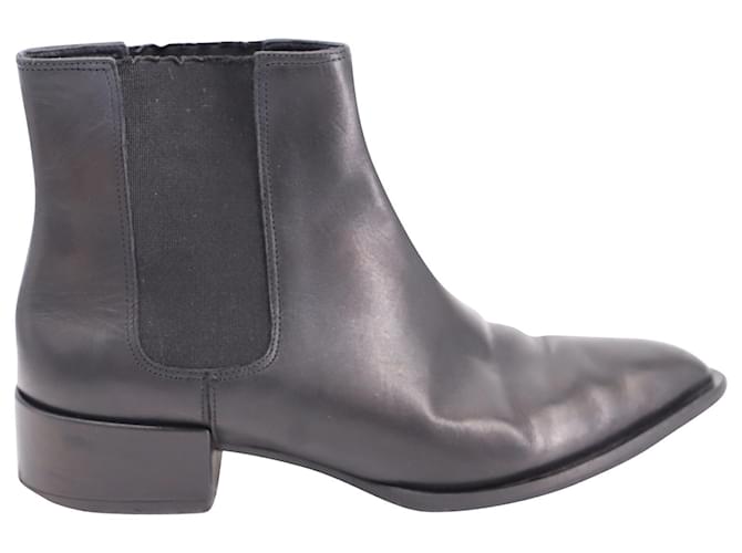 Women's Leather Ankle Boots On A Low Heel With A Buckle, Black Liliane -  KeeShoes