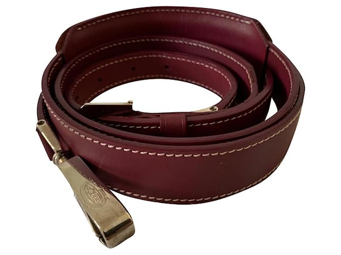 Goyard leather replacement strap for bags Dark red  ref.592380