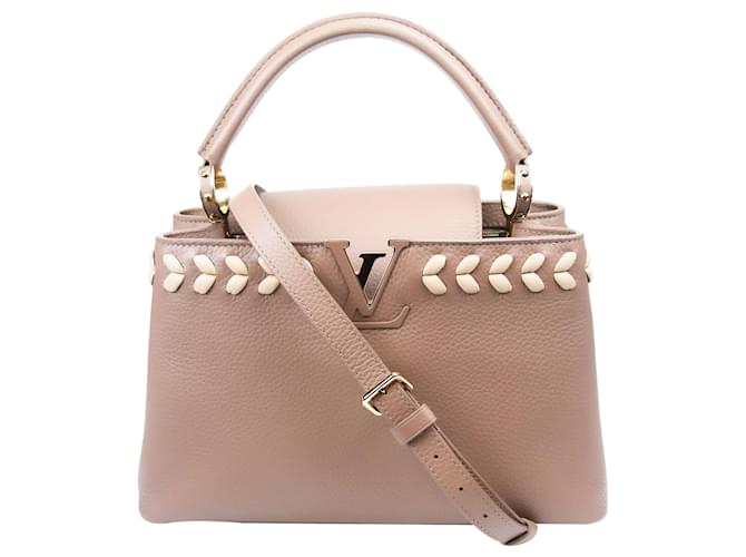 Louis Vuitton Capucines MM Taupe Brown Leather Pony-style calfskin  ref.592610