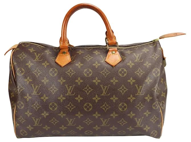 Louis Vuitton Speedy 35 brown monogram canvas Cloth  ref.592620
