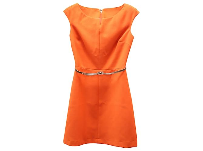 Tory Burch Cocktail Dress with Belt in Orange Wool  ref.592858
