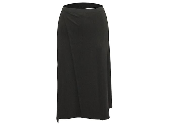 Helmut Lang Staggered Seam Skirt in Black Viscose Cellulose fibre  ref.592883