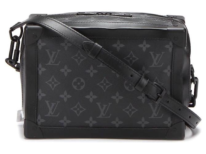 Louis Vuitton Monogram Eclipse Soft Trunk Crossbody Bag Black Cloth  ref.592983