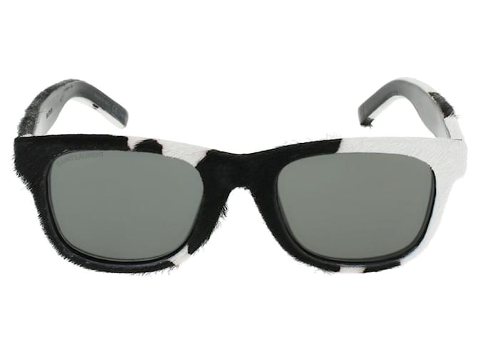 Saint Laurent Sonnenbrille aus Acetat mit eckigem Rahmen Mehrfarben Zellulosefaser  ref.593012