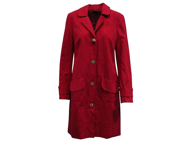 Gabardina Kenzo de algodón rojo