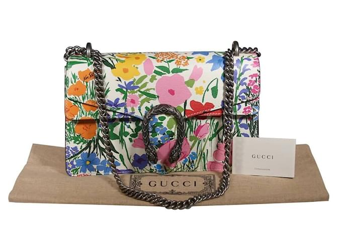 美品GUCCI レーディース　ken scottデザイン GUCCI Ken Scott Dionysus Printed Leather Shoulder Bag Multicolor