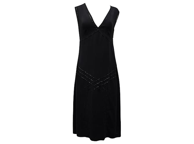 Michael Kors Drop Waist Dress in Black Silk  ref.593115