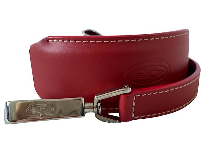 Goyard red leather strap for bags  ref.593284