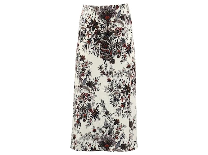 Paco Rabanne Floral Midi Skirt in Multicolor Viscose Cellulose fibre  ref.593310