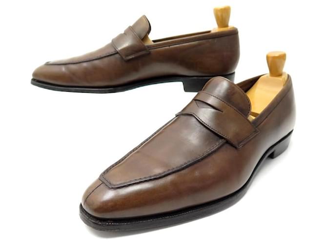 Autre Marque SCARPE CROCKETT & JONES MOCASSINO BURY 8.5E 42.5 scarpe in pelle marrone  ref.593319