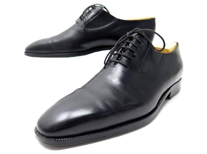 CORTHAY EASY RICHELIEU SHOES 8.5 42.5 BLACK LEATHER TAPPING SHOES  ref.593320