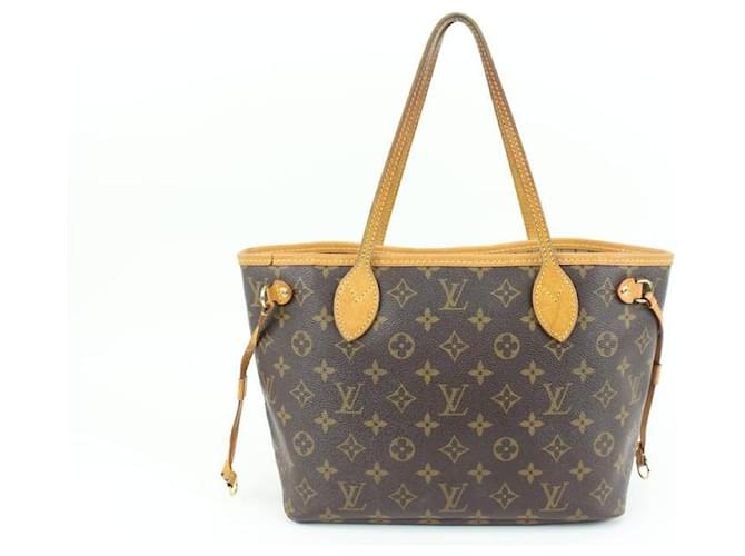Louis Vuitton Small Monogram Neverfull PM Tote Bag Leather  ref.593426