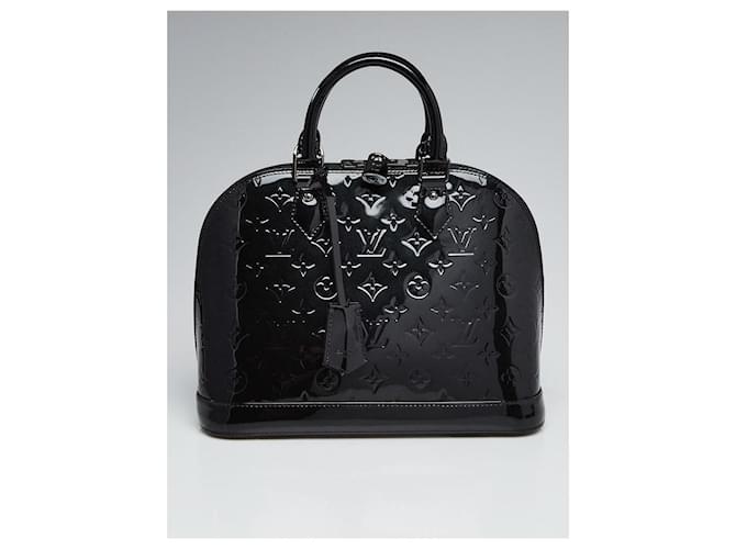 Louis Vuitton Bolso satchel negro Magnetique Alma PM Dome Cuero  ref.593513