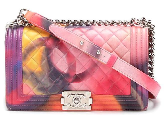 Chanel Spring 2015 Quilted Lambskin Flower Power Le Boy Bag