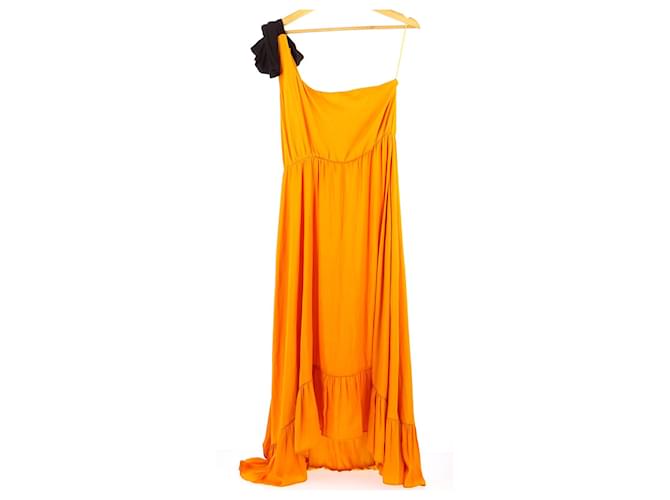 Maje robe Orange Viscose  ref.593743