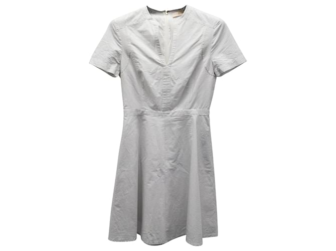 Tory Burch Striped Dress in White Cotton  ref.593880
