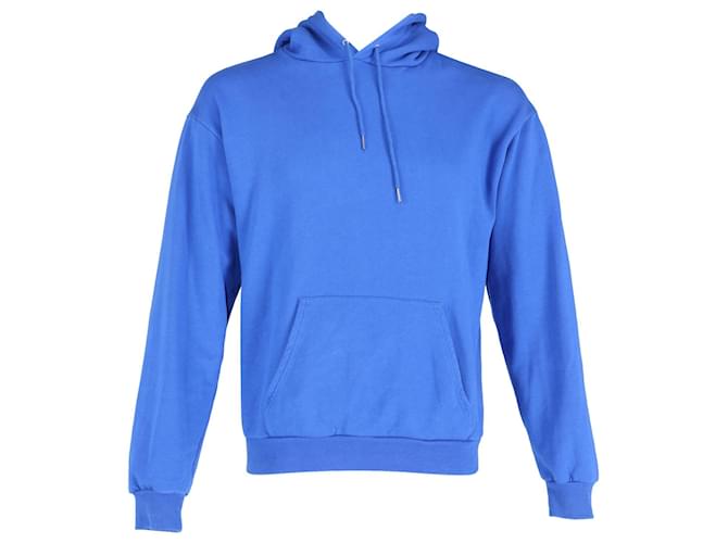 Céline Celine Hooded Loose Sweatshirt in Blue Cotton Fleece  ref.593938