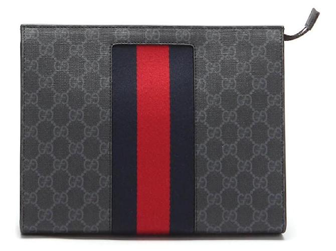 Gucci GG Supreme Web Pouch Black Cloth ref.593953 Joli Closet