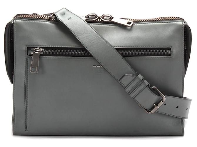 Fendi Leather Messenger Bag Grey Pony-style calfskin  ref.593961