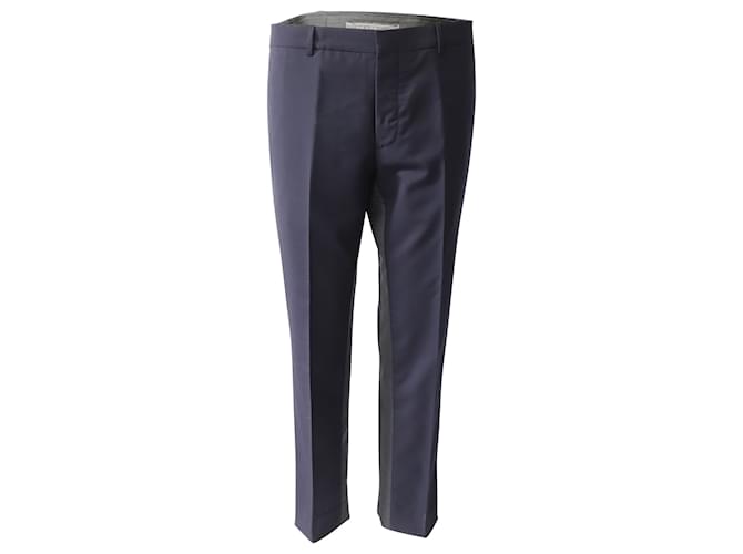 Prada Tailored Trousers in Blue Lana Vergine Wool  ref.594095