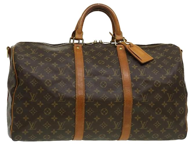 Louis Vuitton Keepall 50 Brown Cloth  ref.594167
