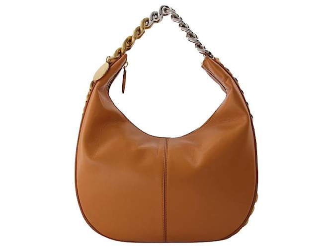 Stella Mc Cartney Frayme Hobo Small in beige synthetic leather Leatherette  ref.594228