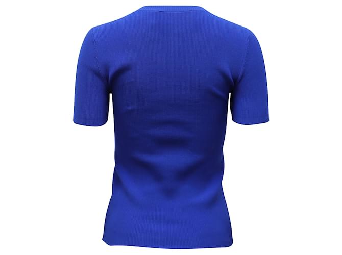 Camiseta con cremallera Helmut Lang de poliéster azul real  ref.594396