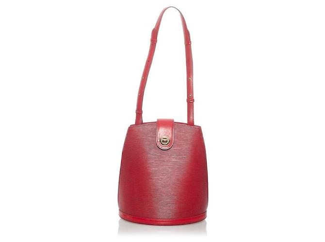 Louis Vuitton Epi Cluny Red Leather Pony-style calfskin  ref.594509
