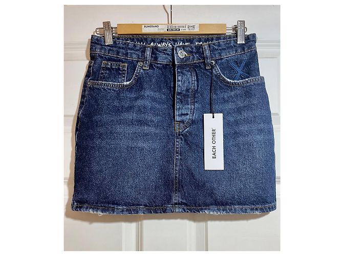 Each X Other minigonna in denim Blu