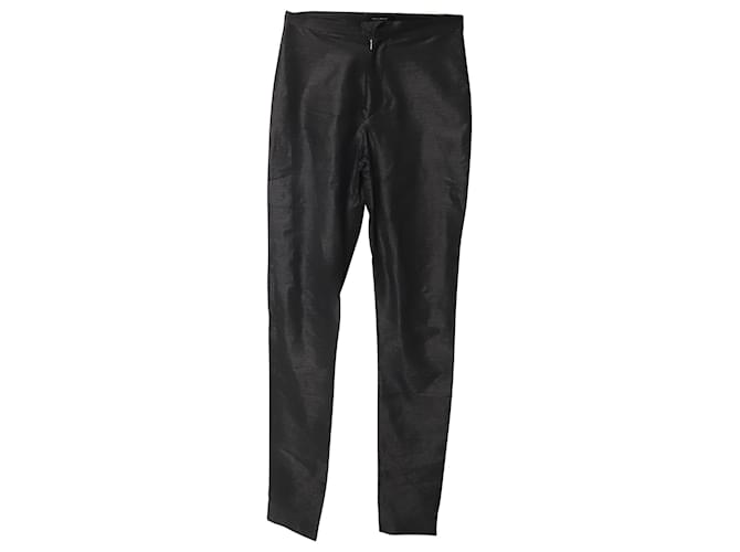 Isabel Marant Shimmering Skinny Pants in Black Polyamide Nylon  ref.594598