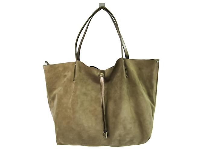 Tiffany Reversible Women's Leather,Suede Tote Bag Gold