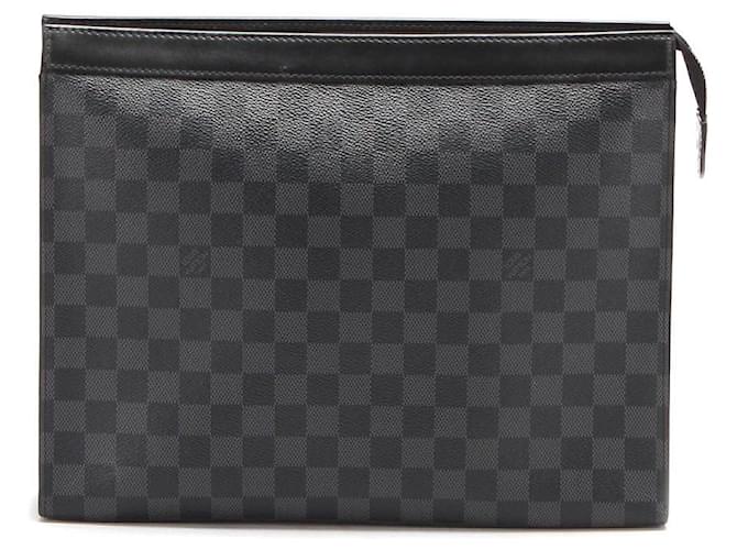 Louis Vuitton Damier Graphite Pochette Voyage MM Black Cloth  ref.594743