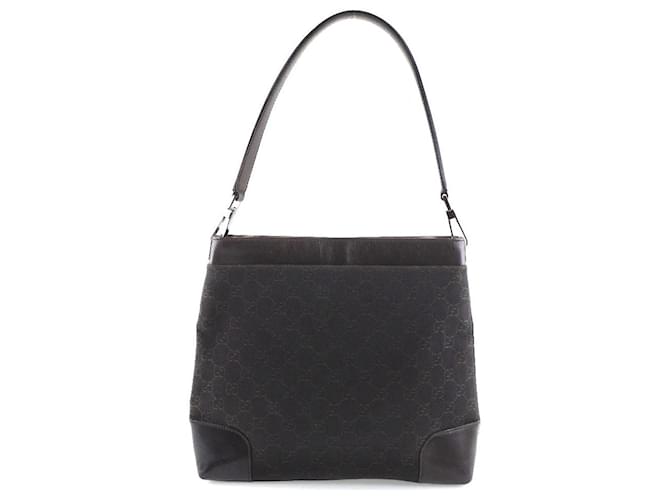 Gucci Hobo Preto Lona  ref.594746