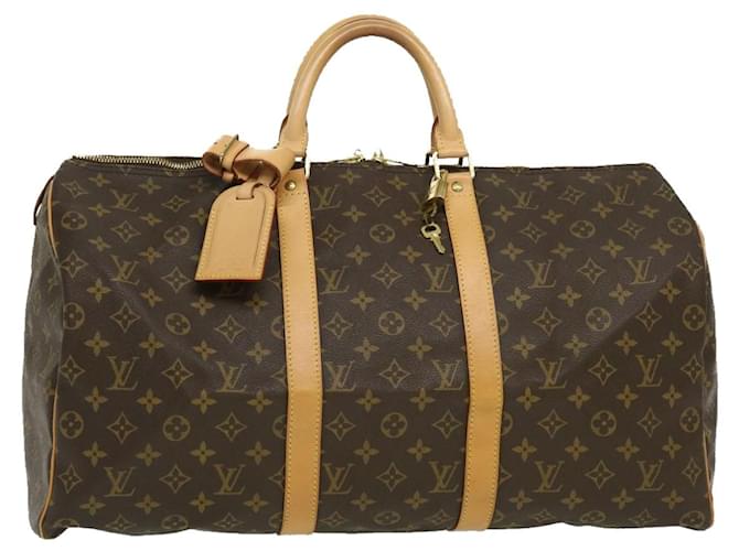 Louis Vuitton Keepall 50 Brown Cloth  ref.594845