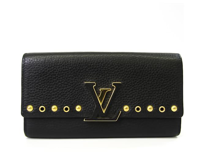 Louis Vuitton Capucines Cuir Noir  ref.595202