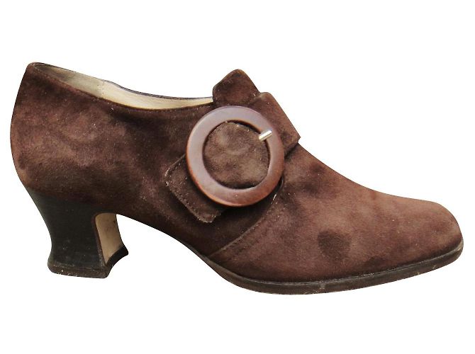 trottatori Bally vintage p 35,5 Marrone scuro