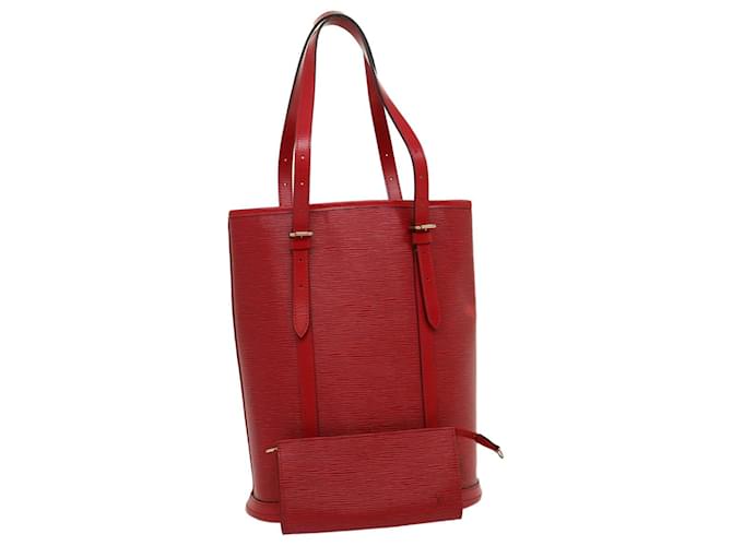 Louis Vuitton Bucket Rosso Pelle  ref.595396