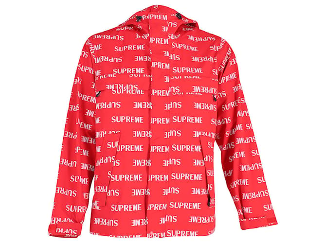 Supreme 3M Reflective Repeat Taped Seam Jacket in Red Nylon ref