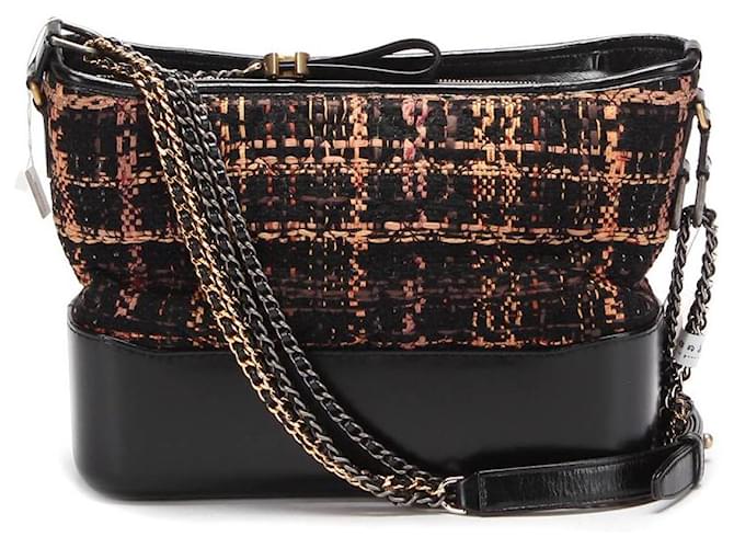 Chanel Tweed Gabrielle Shoulder Bag Black Metal ref.595545 - Joli Closet