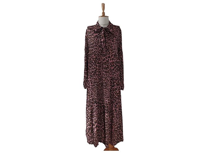 Vestido Largo Shirtaporter de Viscosa Multicolor