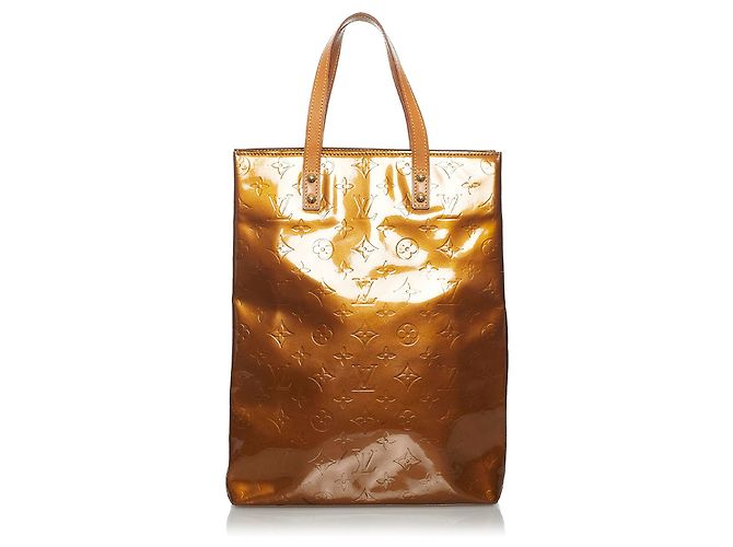 Louis Vuitton Brown Vernis Reade MM Marrone Bronzo Marrone chiaro