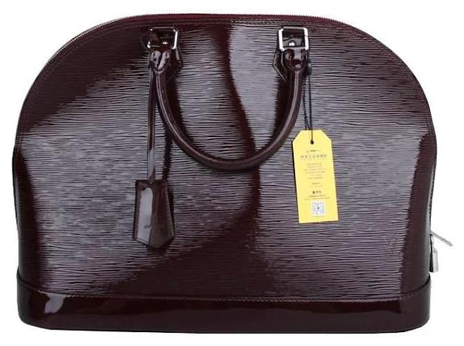 Louis Vuitton Electric Epi Alma MM Purple Leather Patent leather