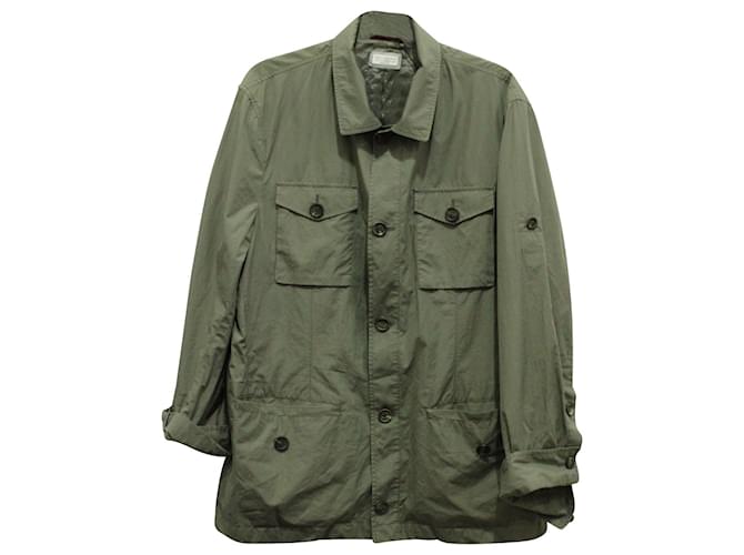 Brunello Cucinelli Military Jacket in Green Cotton  ref.595888
