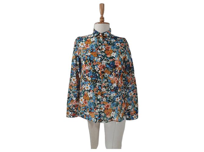 Blusa SéZane de Algodão e Seda Multicor