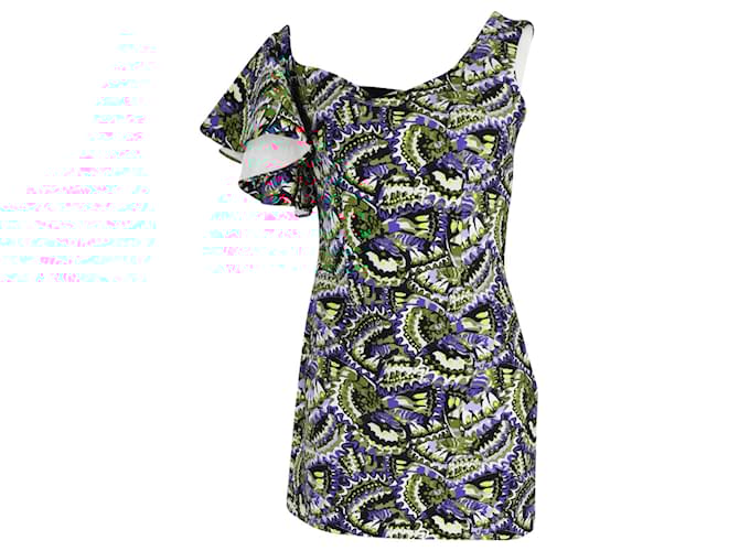 Autre Marque Saloni Greta One Shoulder Mini Dress In Multicolor Polyester  ref.596045