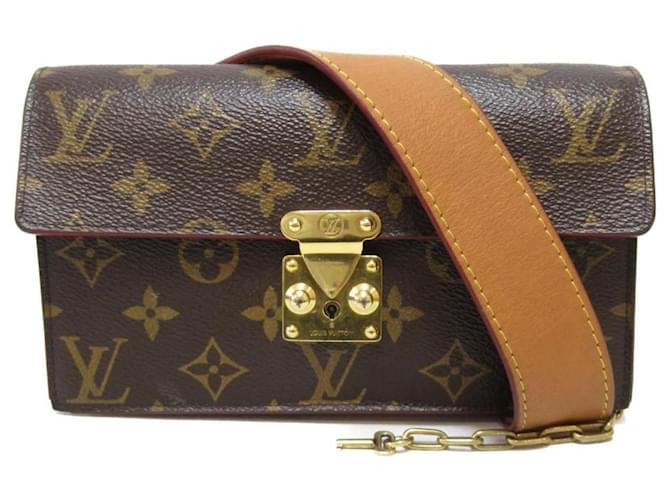 Louis Vuitton S Lock Belt Pouch Monogram GM Brown in Coated Canvas