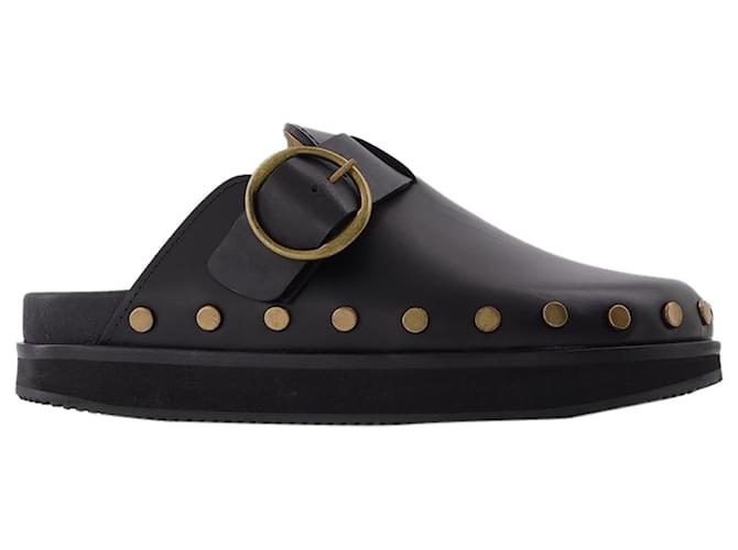Isabel Marant Mirst Flats in Black Leather  ref.596452